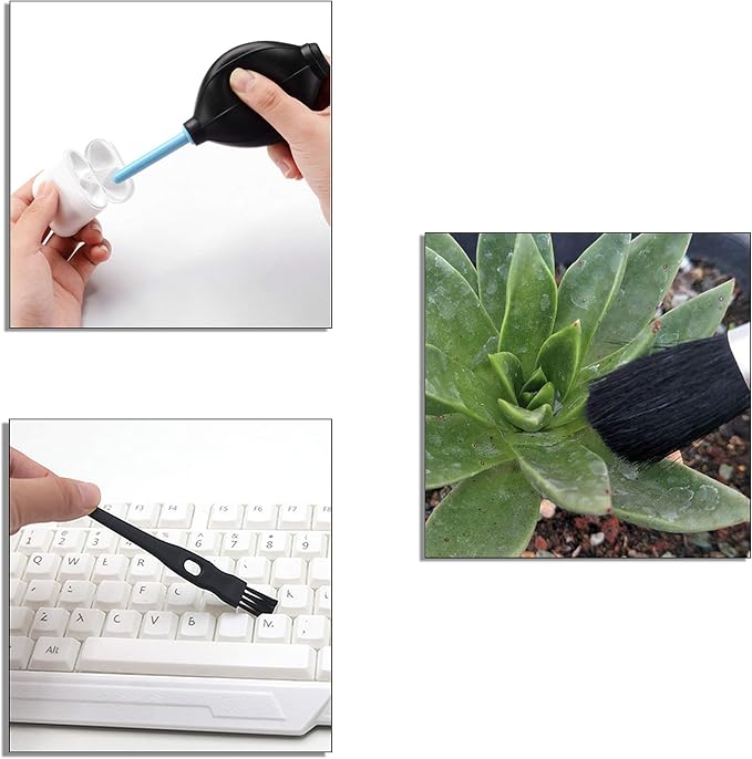 Keyboard Cleaning Kit - 1x Mini Brush, 1x Cleaning Brush, 1x Keyboard Cap Remover, 1x Air Blower and 1x Cleaning Cloth - Also for Laptops, Camera Lenses, Glasses - Home and Office - Image 5