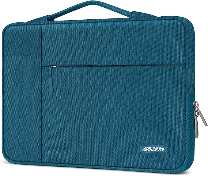 MOSISO Laptop Case 15 inch, 15 inch Laptop Sleeve with Handle Compatible with MacBook Air 15 M4 A3241 M3 A3114 M2 A2941 2025 2024 2023, Dell XPS, Polyester Multifunctional Computer Bag, Deep Teal