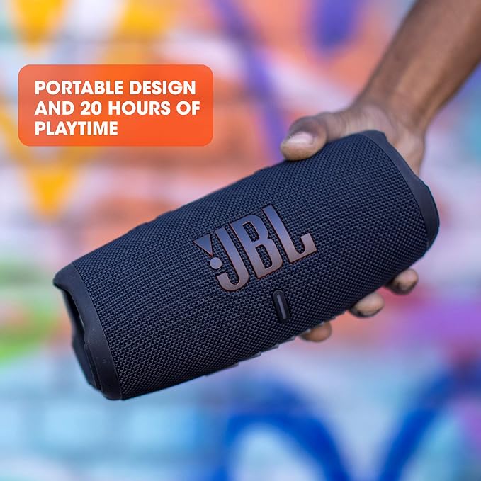 JBL CHARGE 5 - Portable Waterproof (IP67) Bluetooth Speaker with Powerbank USB Charge out, 20 hours playtime, JBL Partyboost (Grey)