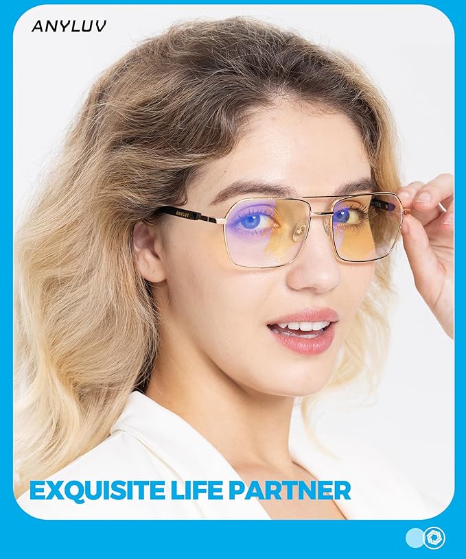 ANYLUV Blue Light Glasses Men/Women, Blue Light Blocking Glasses, Computer Screen Blocker Eyes Protection Glasses