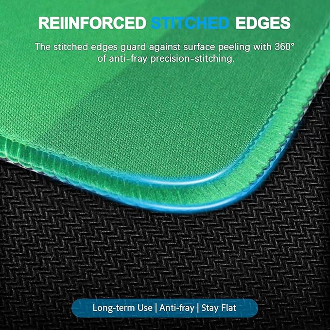 Large Gaming Mouse Pad, Waterproof Mousepad with Stitched Edges, Non-Slip Rubber Base, XXL Computer Long Keyboard Mouse Mat for Gamer, Office & Home, 31.5" x 15.7", Marble Green