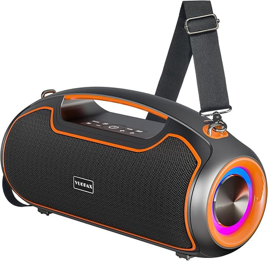 Upgrade Portable Bluetooth Speakers Wireless, 200W MAX Loud Powerful Speaker w/Deep Bass, IP65 Waterproof/ BT5.4, for Outdoor, Party, Camping, Tailgating, Beach, Large Workshop, Garage, 24H Playtime