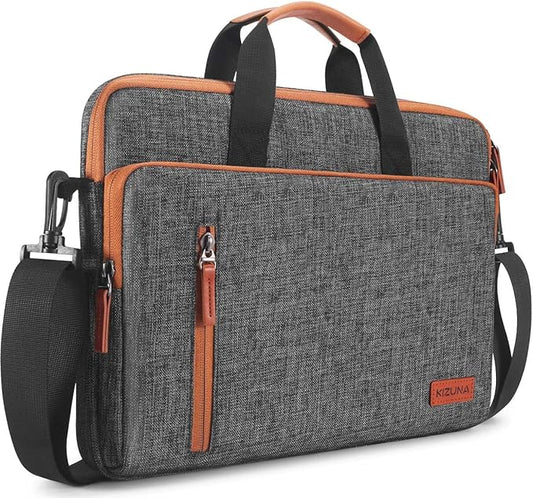 KIZUNA Laptop Bag Case 17 Inch Computer Shoulder Sleeve Briefcase For LG gram 17 2022 /Dell G7/17.3" Lenovo Legion 5 / 5i / IdeaPad L340/HP Gaming Pavilion 17/ENVY Laptop 17,Brown