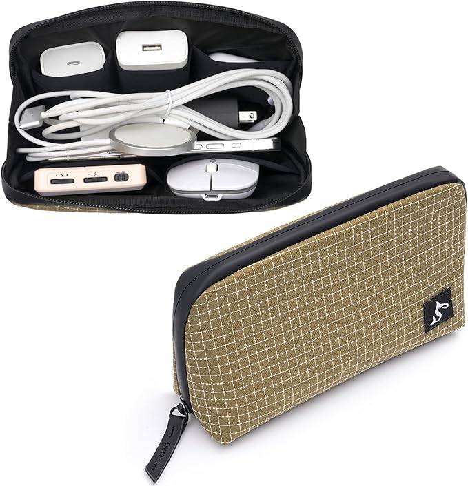SIMTOP Cord Organizer Travel Small Tech Bag Pouch Case for Cords, Charger, Hard Drive, Power Bank ?€? Water-Resistant Electronics Organizer, Small Portable Gadget Case for Travel
