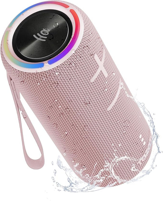 Bluetooth Speaker,30W Portable Wireless Speaker with TWS,IPX7 Waterproof, 8H Playtime, LED Lights,for Pool/Beach/Shower, Birthday Gift, Valentines Day Gifts