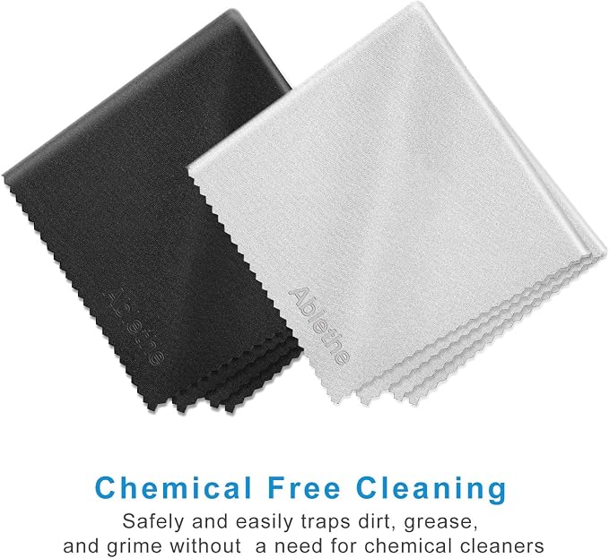 10 Pack Microfiber Cleaning Cloth for Glasses Large, Eye Glass Clean Cloths for Cleaning Lenses, Glasses, Screens, Cameras, Cell Phone, Eyeglasses, LCD TV Screens, Tablets ?€? - Image 7