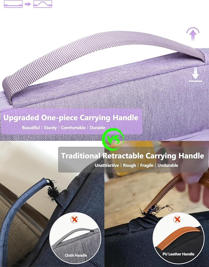 HYZUO 14-15 Inch Laptop Bag Sleeve for MacBook Air 15 M5 A3448 M4 M3 M2 2026-2023, MacBook Pro 15, XPS 14/15 Plus, 15" Surface Laptop, Notebook Case for 14" Dell HP Lenovo Asus Acer, Lilac Purple