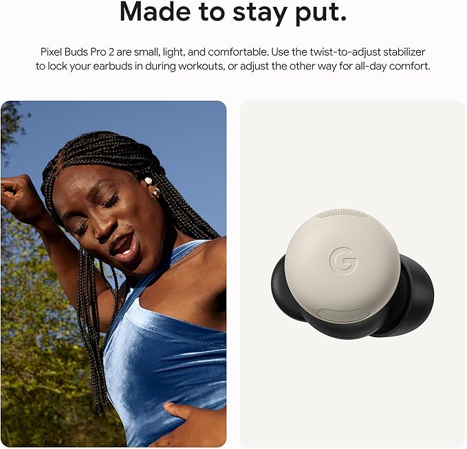 Google Pixel Buds Pro 2 - Wireless Earbuds with Active Noise Cancellation – Bluetooth Headphones - Hazel