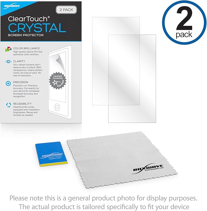 BoxWave Screen Protector Compatible with Kenwood DMX1057XR - ClearTouch Crystal (2-Pack), HD Film Skin - Shields from Scratches