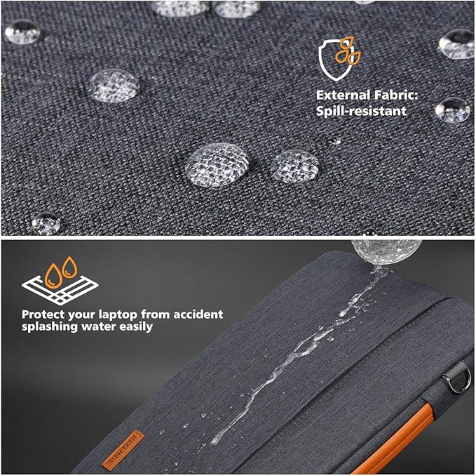KIZUNA Laptop Sleeve Case 16 Inch Computer Carrying Bag for 16" MacBook Pro M3 M1 M2 Max/16 Dell Pro 16 Plus/14 Dell Latitude 5550/15" Yoga Slim 7i/15.3ʺ ThinkPad X9 15/15" IdeaPad Slim 3i Gen 8,Grey