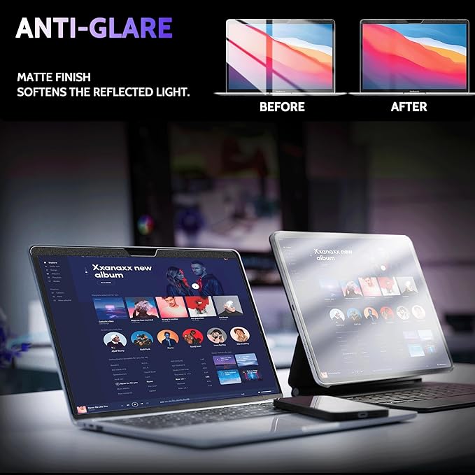 Peslv Magnetic Anti Blue Light Screen Protector for MacBook Pro 13 Inch (2016-2022, M1, M2), Removable Glare Filter for 13.3" Mac Laptop Computer