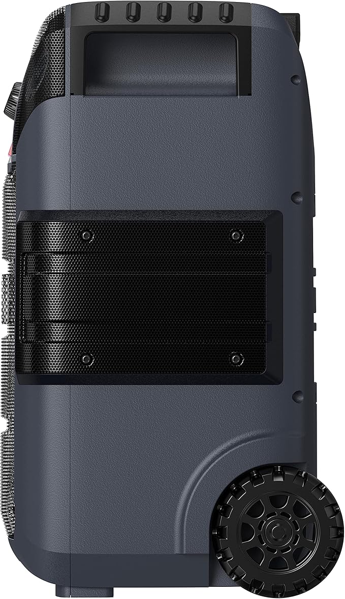 ION Block Rocker XL - Portable Bluetooth Outdoor Party Speaker, 220W, with Karaoke Microphone, Battery, 5 Speakers, Lights, Radio, USB Charging & App
