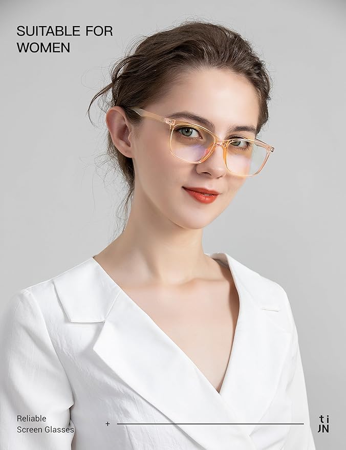 TIJN Sleep Glasses for 99.9% TR90 Blue Green Light Blocking Dual AR Coatings Red Lens for Computer Gaming Reduce Eyestrain