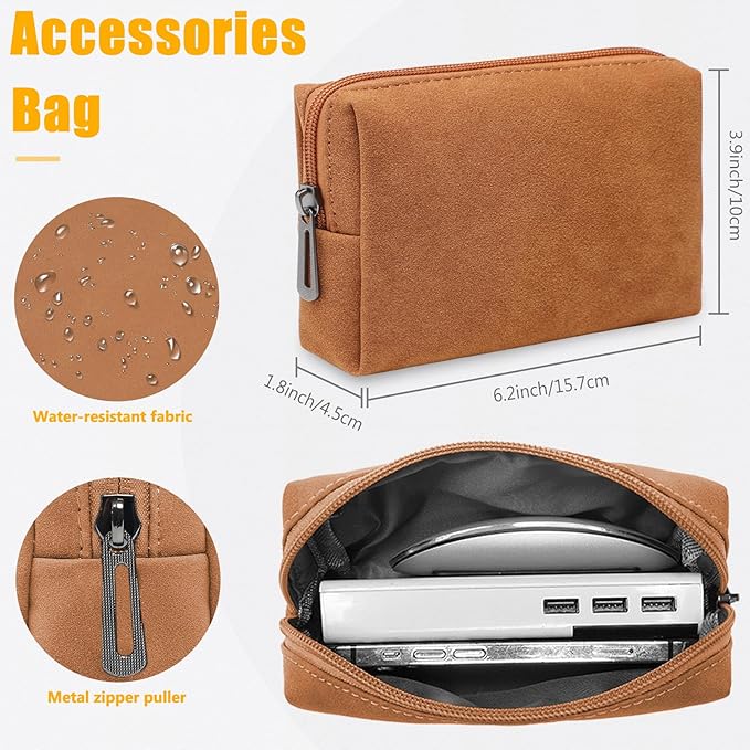 HYZUO 13 Inch Laptop Case Sleeve with Stand for 2026-2018 MacBook Air 13 M5 M4 M3 M2 M1, 2026 13" MacBook Neo, 2026-2016 MacBook Pro 13 M2 M1, iPad Pro/Air 13, Surface Pro 12-3, XPS 13, Brown