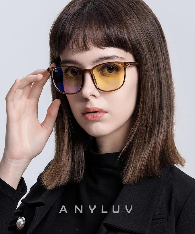 ANYLUV Blue Light Glasses for Woman Men, Womens Blue Light Blocking Glasses Computer Glasses Anti Eyestrain