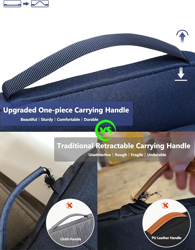 HYZUO 14-15 Inch Laptop Bag Sleeve for MacBook Air 15 M5 A3448 M4 M3 M2 2026-2023, MacBook Pro 15, XPS 14/15 Plus, 15" Surface Laptop, Notebook Case for 14" Dell HP Lenovo Asus Acer, Navy Blue