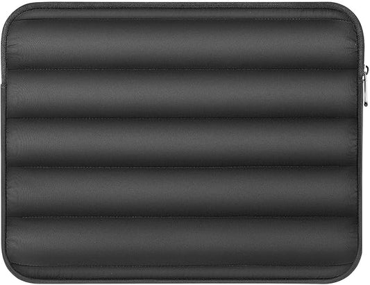 MoKo 13-14 Inch Puffy Laptop Sleeve, Laptop Carrying Bag Fit with New Mac Neo A18 Pro, Mac Pro M5 14" 2026, Mac Air 13.6/13.3, iPad Pro 12.9/13, Notebook Laptop Travel Bag, Black