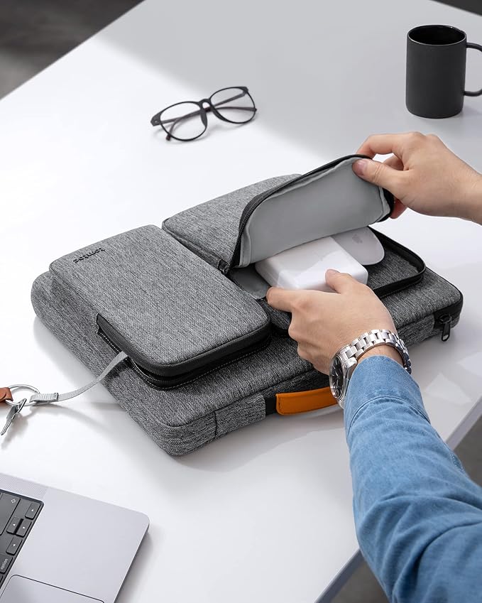 tomtoc 360 Protective Laptop Sleeve for 15-inch 2026 New MacBook Air M5/A3448, M4/A3241, M3/A3114, M2/A2941, 15 Inch Surface Laptop 7/6/5, Dell XPS 15 Plus, Water-Resistant Accessory Bag Case