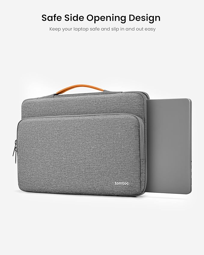 tomtoc 360 Protective Laptop Carrying Case Compatible with 14-inch MacBook Pro M5 Pro/Max (2026) A3426 A3427, M4/M3/M2/M1 Pro/Max, 12.9-13 Inch iPad Pro/Air, Water-Resistant Accessory Sleeve Bag