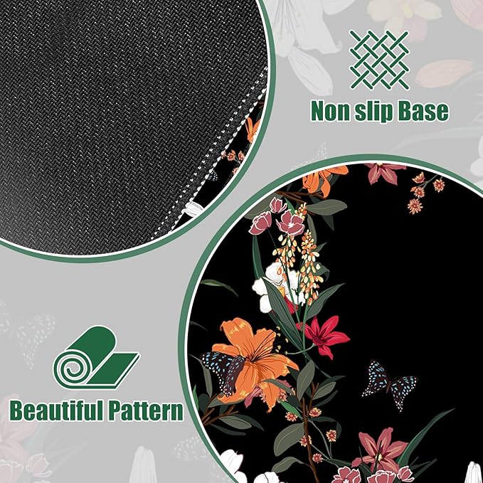 Desk Matt for Desktop, Desk Pad Mat, Desk Mat for Keyboard and Mouse, Large Mouse Pad for Desk, Anti-Slip Big Mousepad with Stitched Edges, Mouse Mat for Computer Laptop, Blooming Lilies Flowers