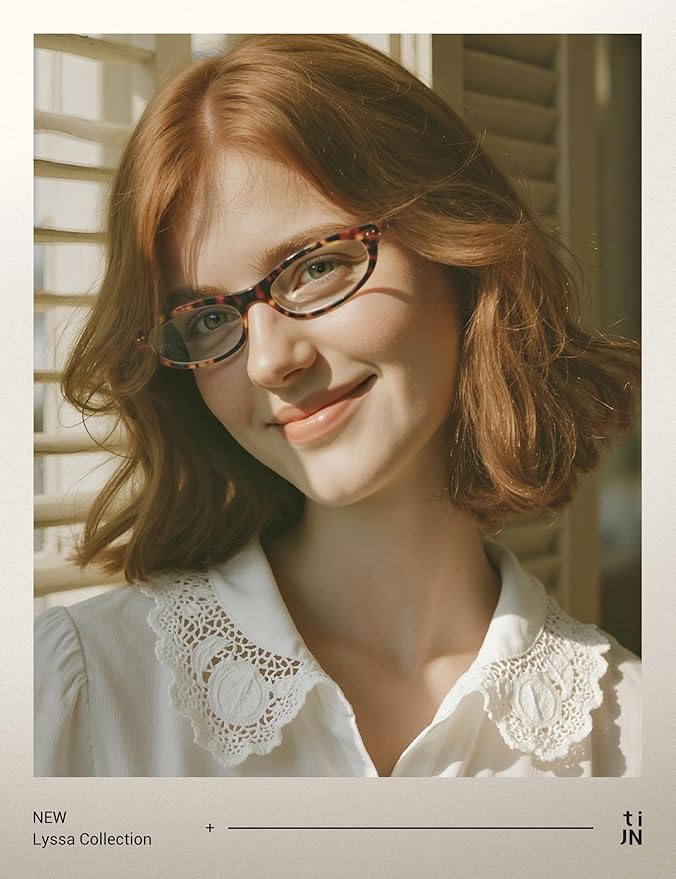 TIJN Blue Light Blocking Glasses Women Men Retro Cat Eye Square Oval Anti Glare Screen Computer Gaming Daily Eyeglasses TR90