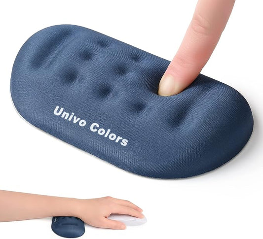 UnivoColors Navy Superfine Memory Foam Wrist Rest Soft Gel Ergonomic Mouse Pad Wrist Support for Mouse, Gaming, Computer, Laptop, Office