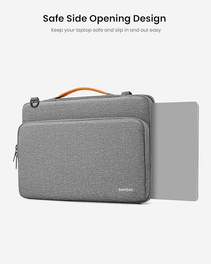 tomtoc 360 Protective Laptop Shoulder Bag for 15-inch 2026 MacBook Air M5 A3448, M4/M3/M2 A3241 A3114 A2941, 15" Dell XPS & Microsoft Surface Laptop 7/6/5, Water-Resistant Laptop Accessory Sleeve Case