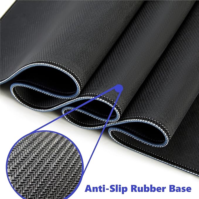 Armindou Large Gaming Desk Mouse Pads, XXL 35.4 x 15.7In Computer Desk Cover Matt for Desktop Keyboard and Mouse, Big Office Pad Protector Mats, Black Extra Large Mousepads, Anti-Slip Rubber Base