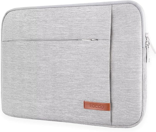 Lacdo 14 Inch Laptop Sleeve Case Computer Bag for HP Lenovo Dell ASUS Acer Chromebook 14 / HP Stream 14 / Dell Inspiron 14 / Lenovo IdeaPad 14 / Acer Spin 3 / ASUS ZenBook 14 Water-Resistant, Gray
