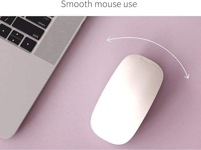 RENMTURE Dual-Sided Large Desk Pad, Faux Leather Natural Cork Mouse pad, Desk Accessories Protector, for Office and Home Work (Dusky Pink, 23.6" x 13.7")