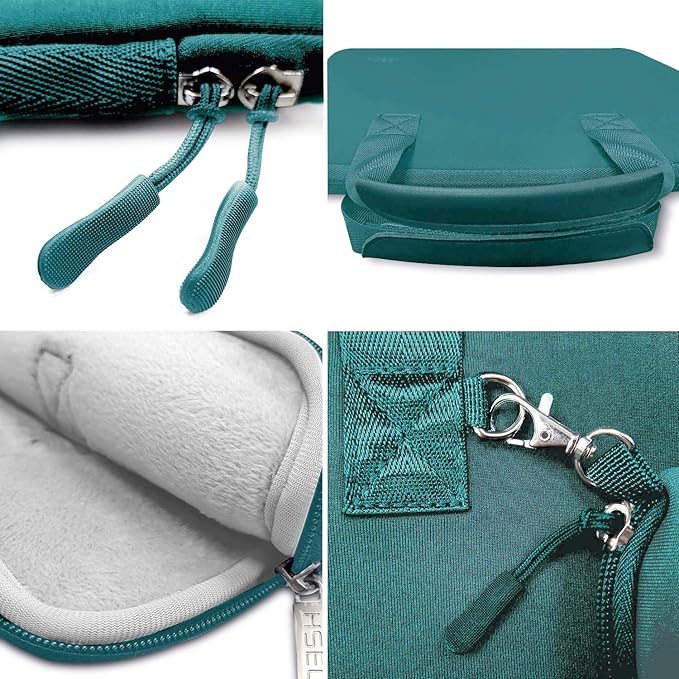 Hseok Laptop Sleeve 13.3-14 inch Case with Small Pouch, Neoprene Computer Bag Compatible with MacBook Neo/Pro 14 M5/M4/M3/M2/M1, Mac Air/Pro 13.3, XPS 14 and Most 13-14 inch Notebooks,D02E01