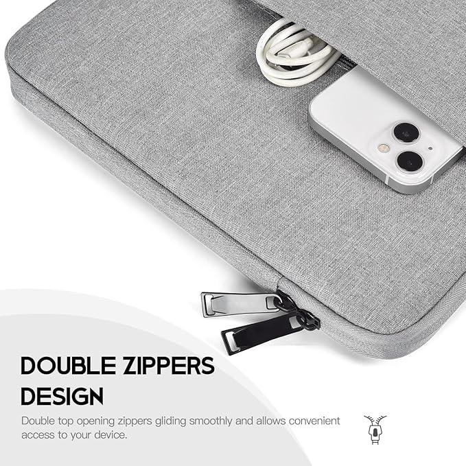 17 inch Laptop Sleeve Case for HP 17.3 Laptop, Pavilion 17, Envy 17, ASUS Vivobook 17, Acer Chromebook 17, Dell Inspiron 17, Lenovo IdeaPad 17, Water-Resistant 17.3 Computer Carrying Bag(Grey)