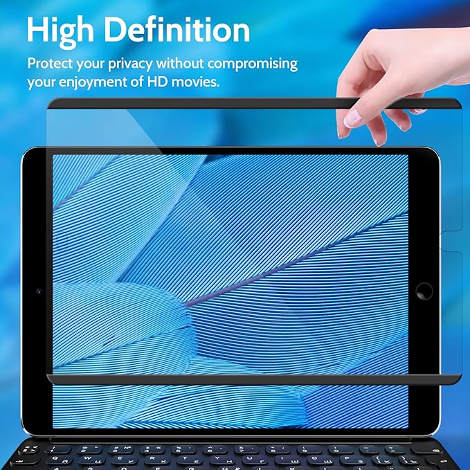 Peslv Magnetic Privacy Screen Protector for iPad 9th 8th 7th Generation 10.2 Inch & iPad Air 3th & iPad Pro 10.5 In, Removable Anti Blue Light Glare Spy Private Filter, High Sensitive BubbleFree