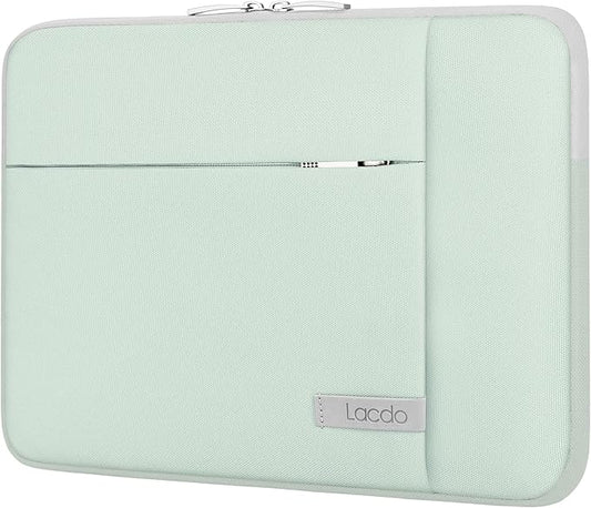 Lacdo Laptop Sleeve Case for 16 inch MacBook Pro M5 Pro/Max A3428 A3429 (2026), M4/M3/M2/M1 A3403 A3186 A2991 A2780 A2485 A2141 | 15 inch Microsoft Surface Laptop 7th Copilot+PC Computer Bag, Green