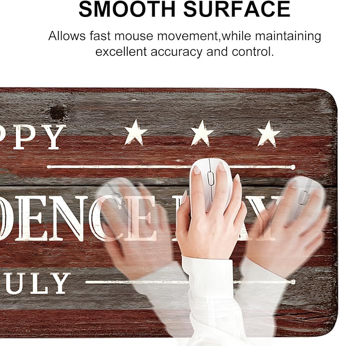 Mouse Pad, Large Anti-Slip with Stitched Edges Desk Mat Desktop Laptop Computer Desk Keyboard Mat,Table Protector Blotter Mat (National Flag, 31.5" x 11.8")