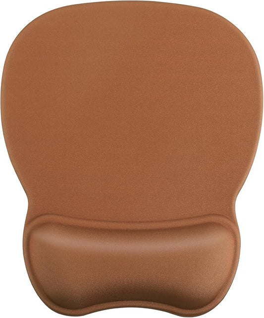 MROCO Ergonomic Mouse Pad with Gel Wrist Rest, Smooth Wrist Support Surface, Non-Slip PU Base for Pain Relief, Comfortable Mousepad for Computer, Laptop, Office & Home, 9.4 x 8.1 in, Coffee Brown