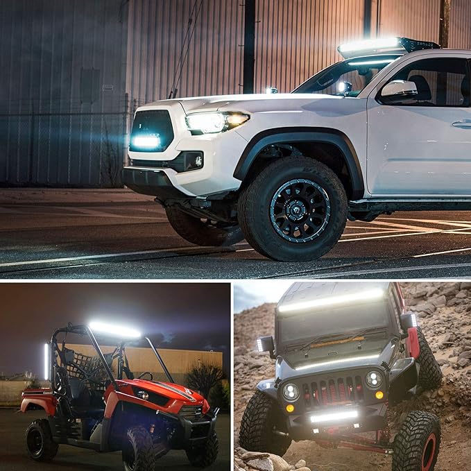 Nilight LED Light Bar 26Inch 540W 50000LM Flood Spot Combo Triple Row Driving Lamp Roof Bumper Off Road LED Work Lights Pods for Van Camper Wagon Car Pickup Golf Cart ATV UTV SUV Truck Boat 4x4
