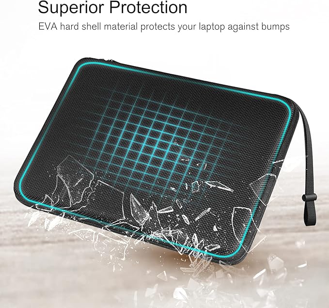 FINPAC Hard Laptop Sleeve Case for 15.3 inch MacBook Air M5/M4/M3/M2 (2026-2023) A3448 A3241 A3114, 16.2 inch MacBook Pro M5/M4/M3/M2 Pro/Max (2026-2021), Waterproof Case for Surface Laptop, Black