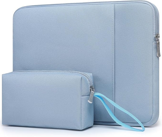 HYZUO 17-17.3 Laptop Sleeve Bag Set for 17" 17.3" HP/Lenovo/Dell/ASUS/Acer/LG/Toshiba/MSI Gaming Laptop/Razer Blade 17/18, Notebook Protective Case for Men Women, Pale Blue