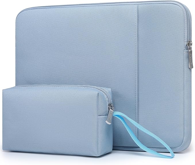 HYZUO 15-16 Inch Laptop Sleeve Bag Set for MacBook Pro 16 M5/M4/M3/M2/M1 Pro/Max A3428 A3429 2026-2019, 15" Surface Book, Notebook Case for 15" 15.6" HP Dell Lenovo Asus Acer Samsung, Pale Blue