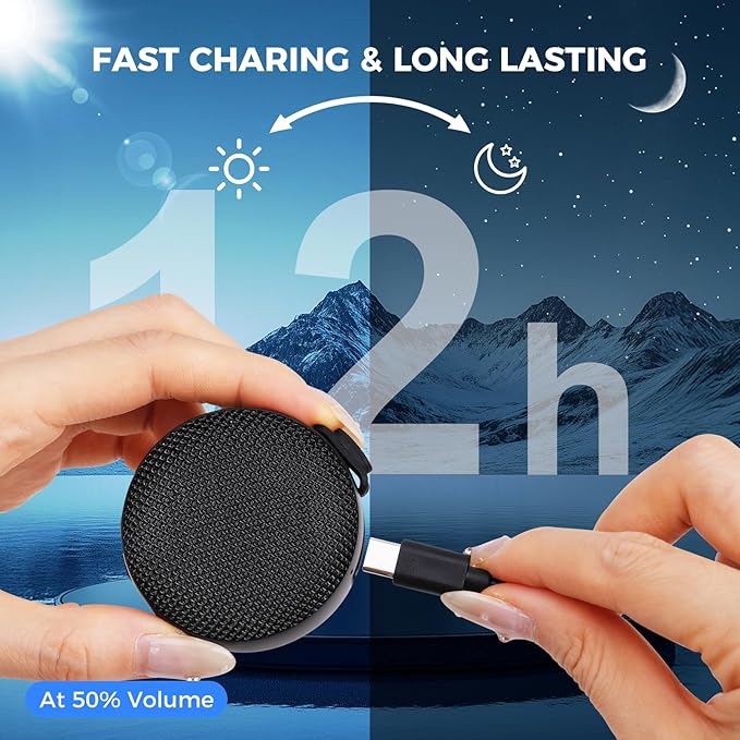 【2026 Upgraded】SUPERONE 4-in-1 Wearable Bluetooth Speaker【Hang Clip, Wrist Watch, Hang Hook & MagSafe Stand】Hi-Fi Sound TWS Portable Wireless Mini Speaker, IPX7 Waterproof for Work, Running & Outdoors