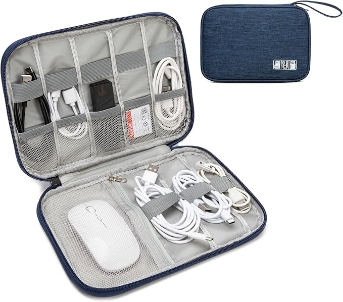 Electronics Organizer Travel Case,Travel Cable Organizer Pouch - Portable Storage Bag for Cord, Charger, Phone, Earphone, Electronic Accessories for Travel & Daily Use