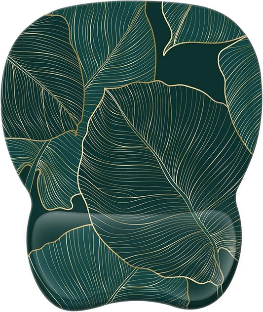 EooCoo Ergonomic Mouse Pad with Wrist Support, Mousepad with Memory Foam Wrist Rest and Non-Slip Base for Computer, Cafe, Home & Office, 9.64 x 8.26 in Office Desk Accessories