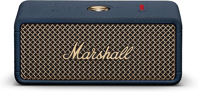 Marshall Emberton III Portable Bluetooth Speaker - Rugged Waterproof IP67 Design | Loud Stereo Sound, Deep Bass with 32+ Hr Playtime | Compact and Wireless for Travel and Outdoors - Midnight Blue