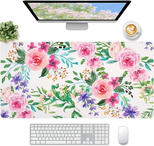 Large Desk Mat, Desk Matt for Desktop, Women Girls Waterproof Large Keyboard Pad, Cute Computer Mat for Office Work/Home/Decor/Desktop Accessories (35.4"x16.9")