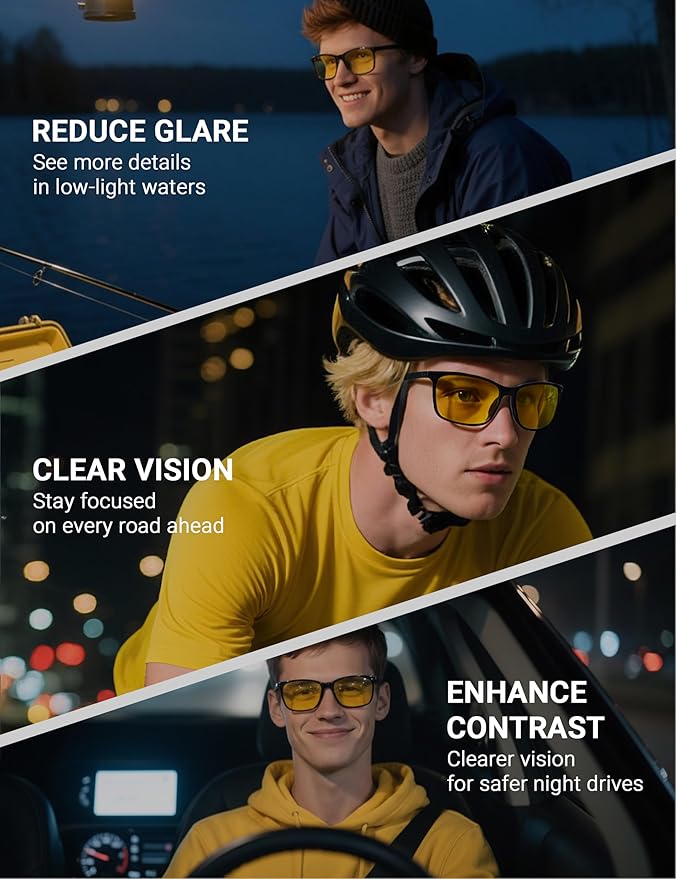 TIJN Sleep Glasses for 99.9% TR90 Blue Green Light Blocking Dual AR Coatings Red Lens for Computer Gaming Reduce Eyestrain