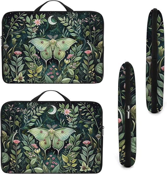 Laptop Sleeve Bag with Handle Computer Protective Soft Cover Case for 14 Inch 13 Inch Laptop,Wildflower Butterfly