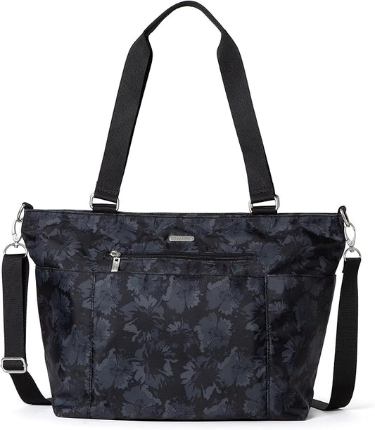 Baggallini Essential Laptop Tote - Work Tote Bag with Laptop Sleeve - Lightweight Travel Crossbody Shoulder Bag for Women