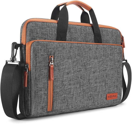 KIZUNA Laptop Bag Case 13.3 Inch Computer Shoulder Messenger Sleeve Briefcase For 13" MacBook Air/MacBook Pro 14 M2 Pro/M1 MAX/14 Lenovo ThinkPad X1 Carbon/IdeaPad Flex 5i /Huawei,Brown