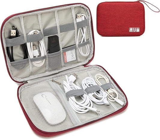 Electronics Organizer Travel Case,Travel Cable Organizer Pouch - Portable Storage Bag for Cord, Charger, Phone, Earphone, Electronic Accessories for Travel & Daily Use